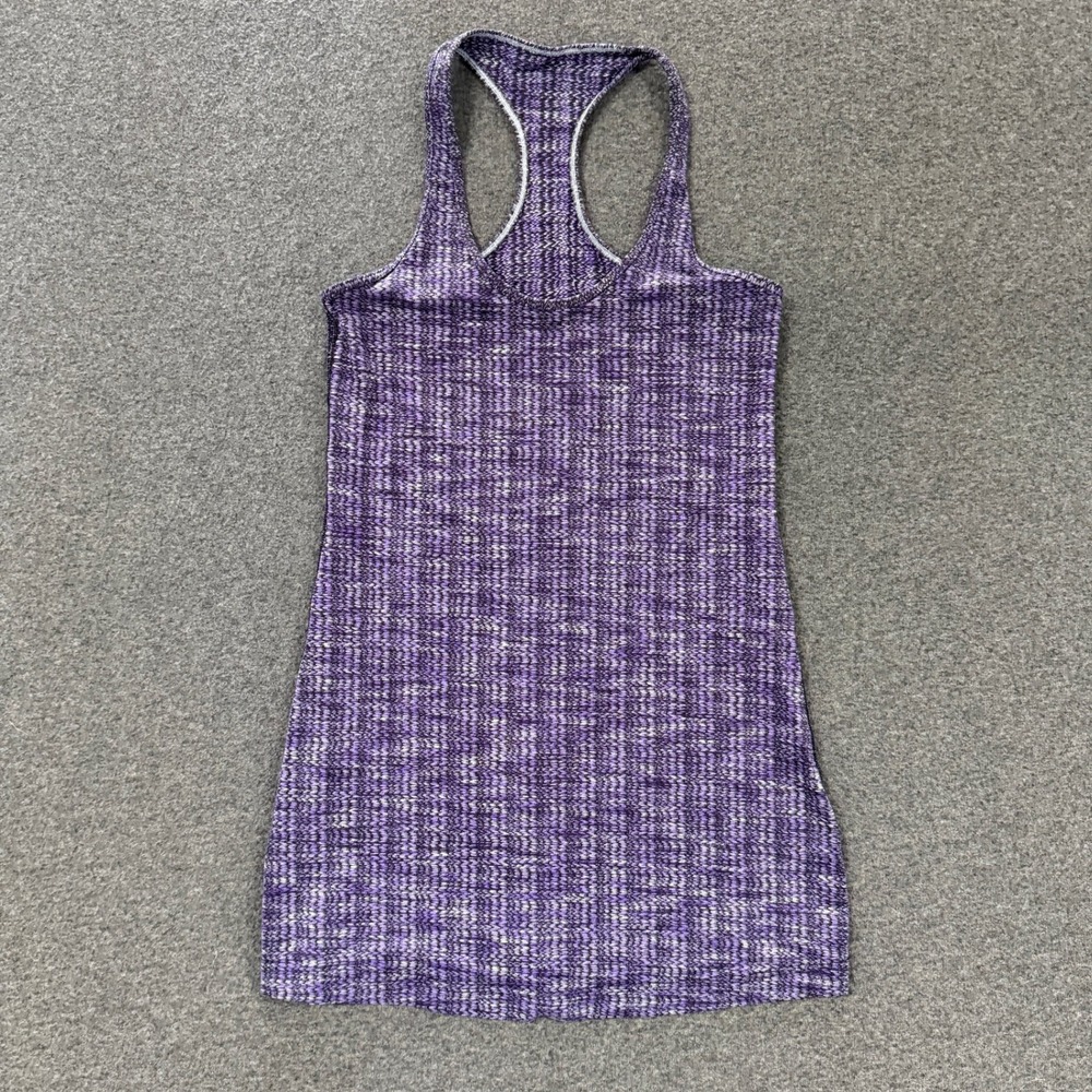 Lululemon Tank Top Womens 4 Purple Good Space Dye Racerback Athletic